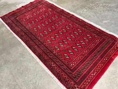 2'5"x4'9" Hand-Knotted 100% Wool Persiane Turkamane Area Rug