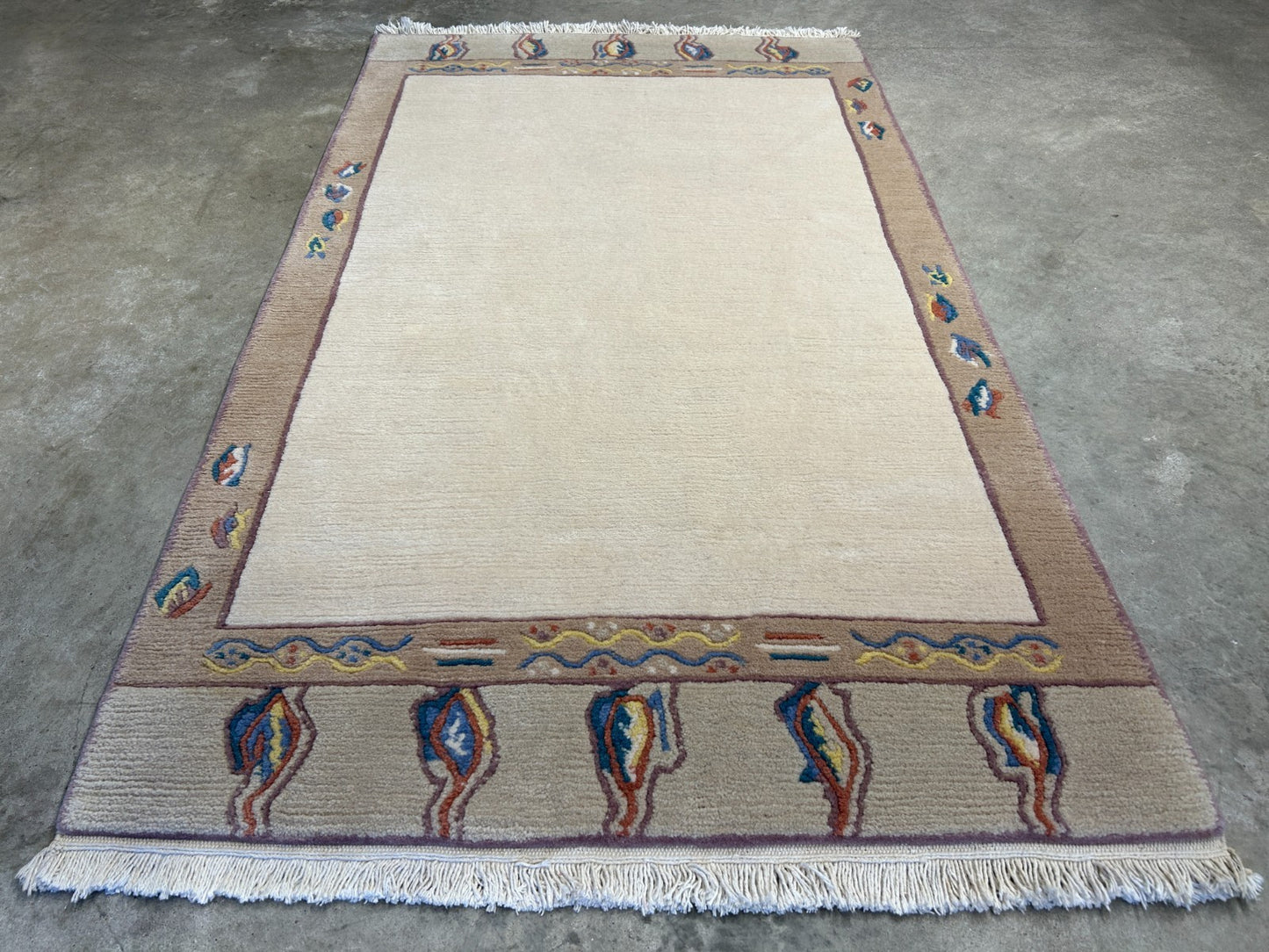 3'x5'3" Hand-Knotted 100% Wool Pile Nepali Area Rug - Carpet