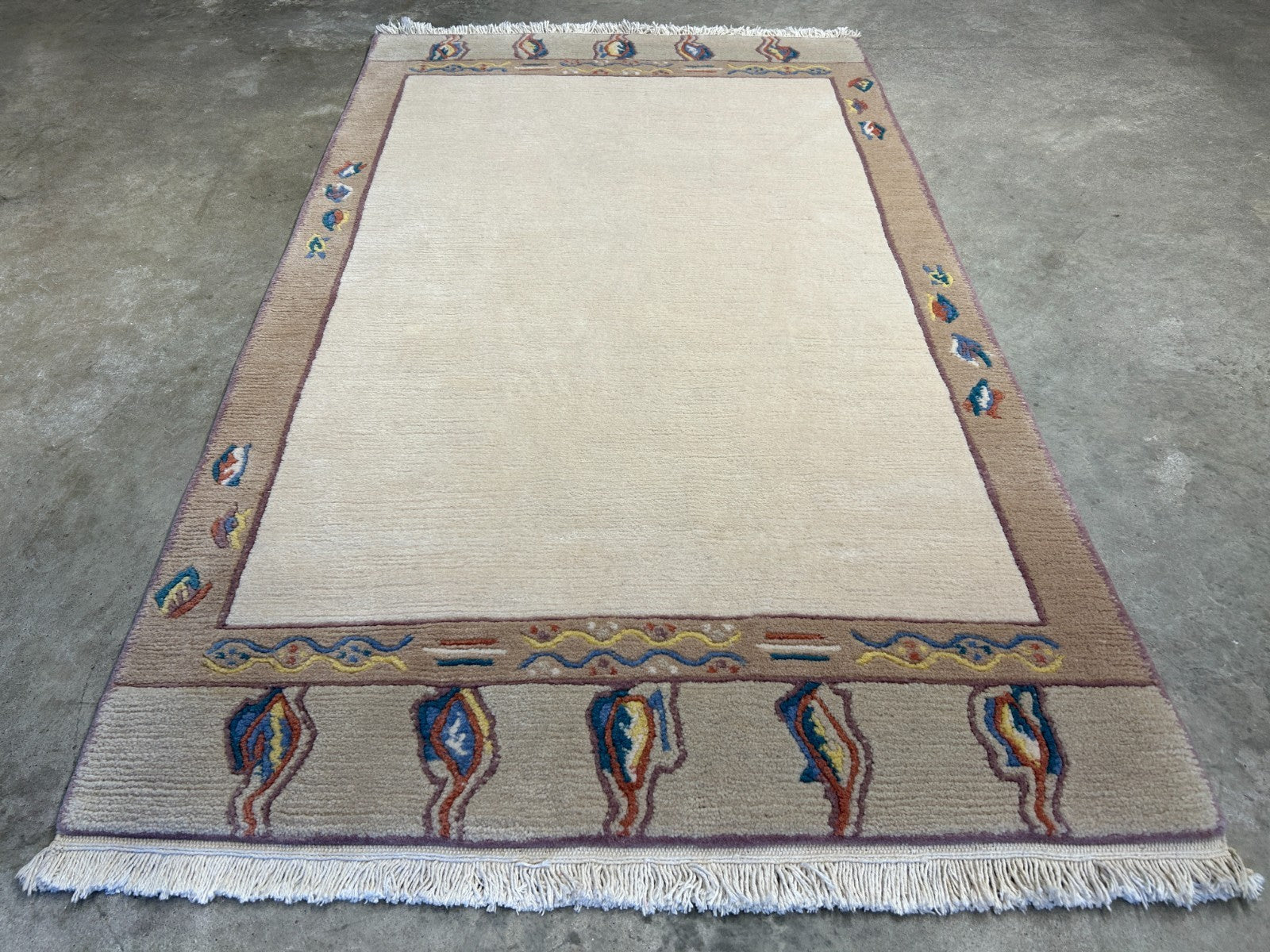 3'x5'3" Hand-Knotted 100% Wool Pile Nepali Area Rug - Carpet