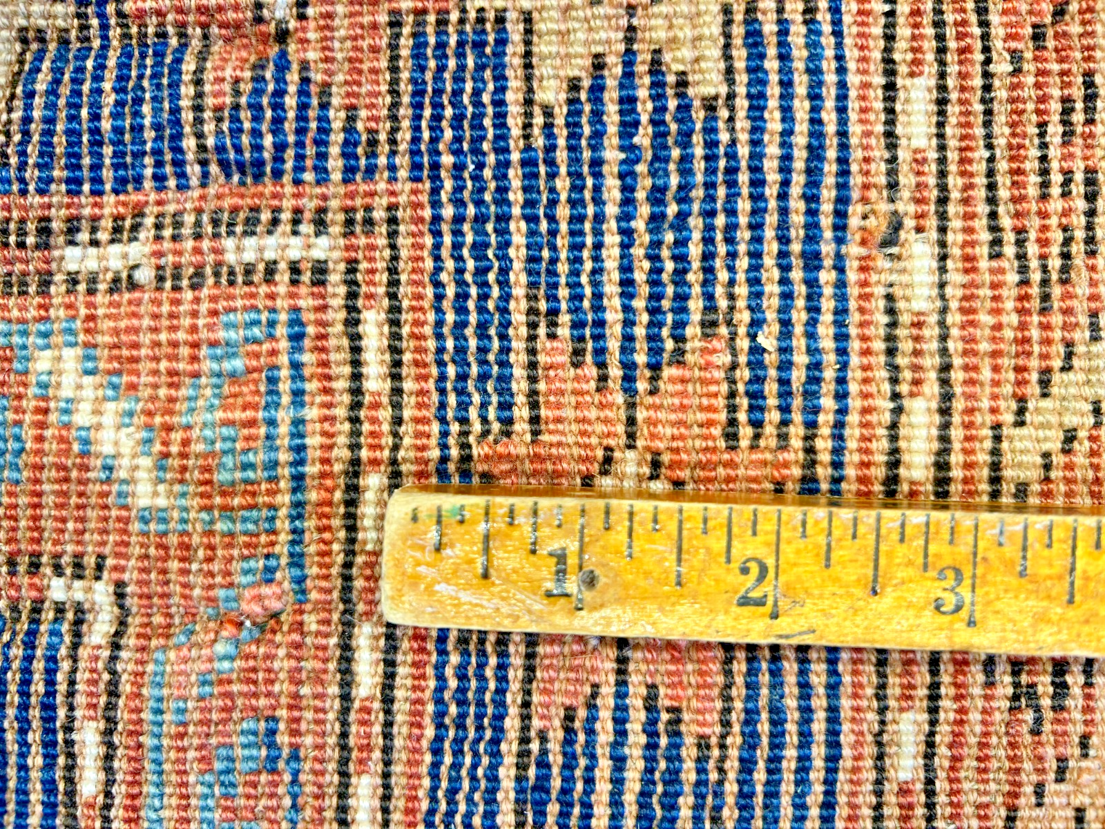 Collector Item - 4'1"x7'3" Antique Hand-Knotted 100% Wool Pile Russian Kazak Rug