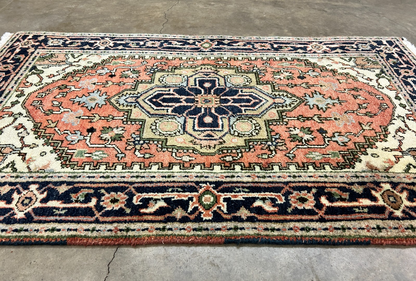 3'x5' Hand-Knotted 100% Wool Pile IndoSerapi Rug
