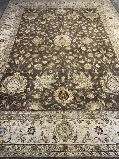 9'x12' Hand-Knotted 100% Wool Pile Agra Rug