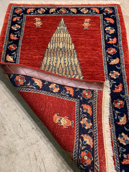 2'x3' Hand-Knotted 100% Wool Noel Rug - Area Carpet