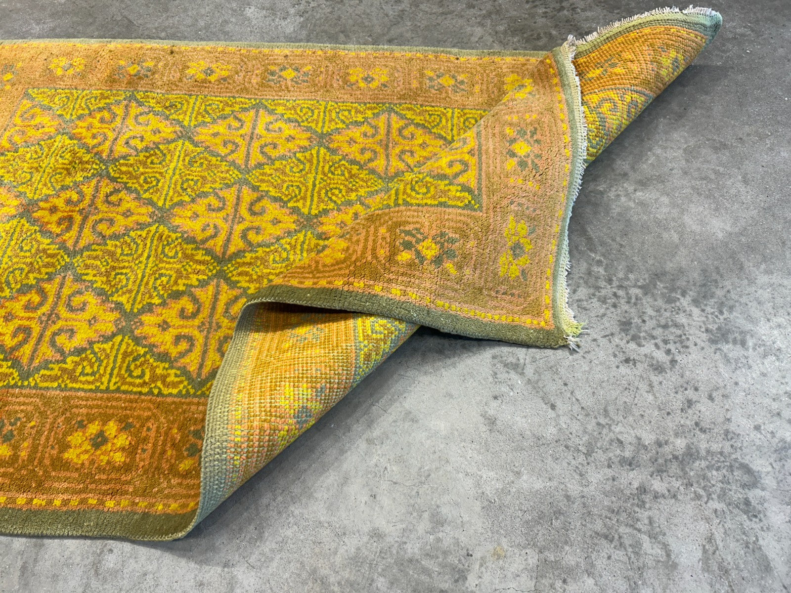 2'9"x4'2" Hand-Knotted 100% Wool Pile Oriental Area Rug - Carpet