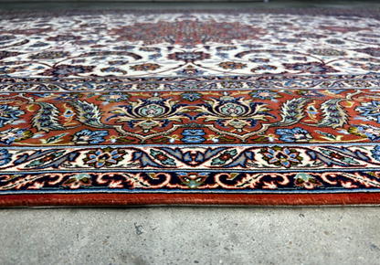 6'9"x9'10" Extra Fine Hand-Knotted Wool & Silk Isfahane Seirafian Rug