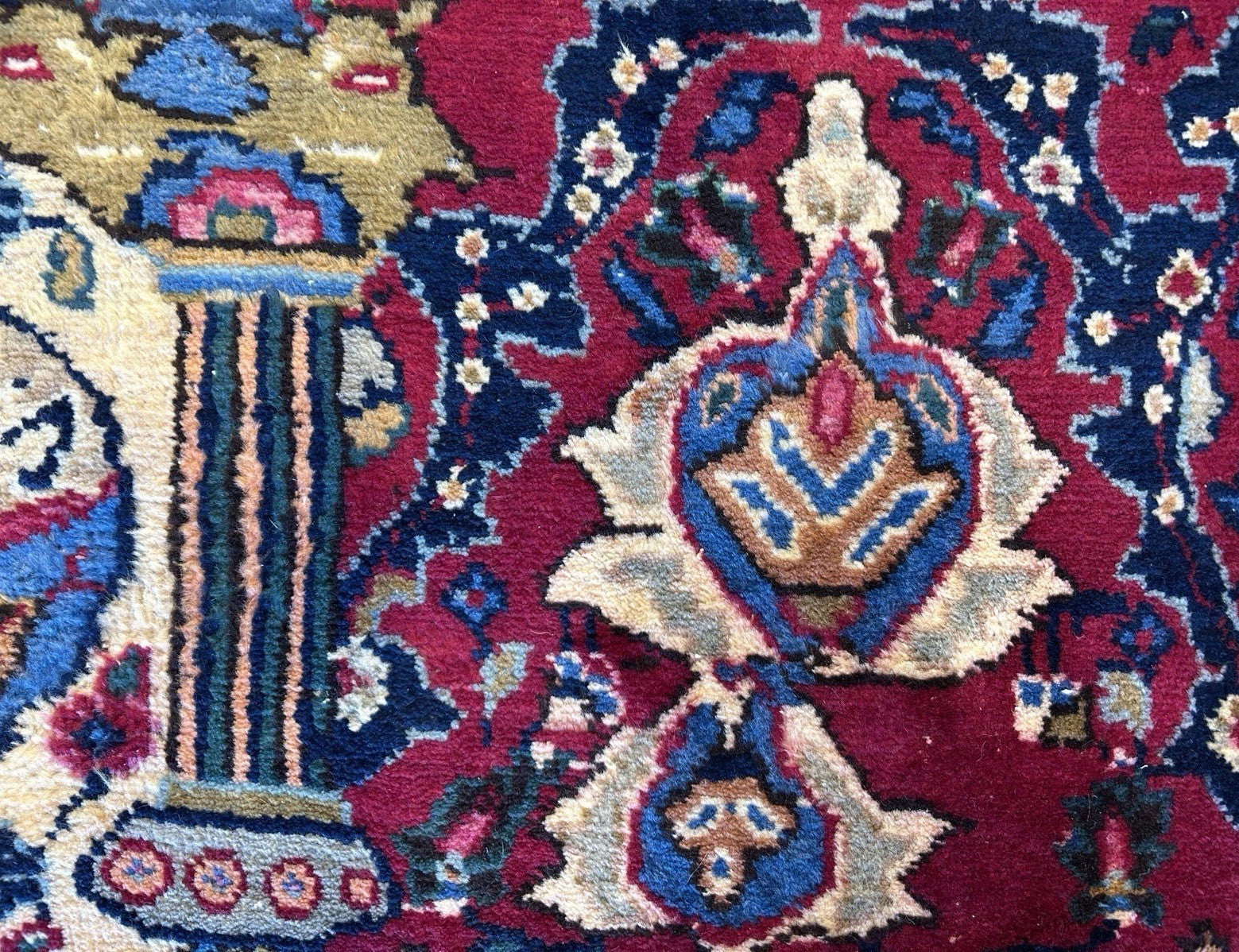 8’2”x11’2” Antique Hand-Knotted 100% Wool Pile Tabrize Area Rug - Carpet