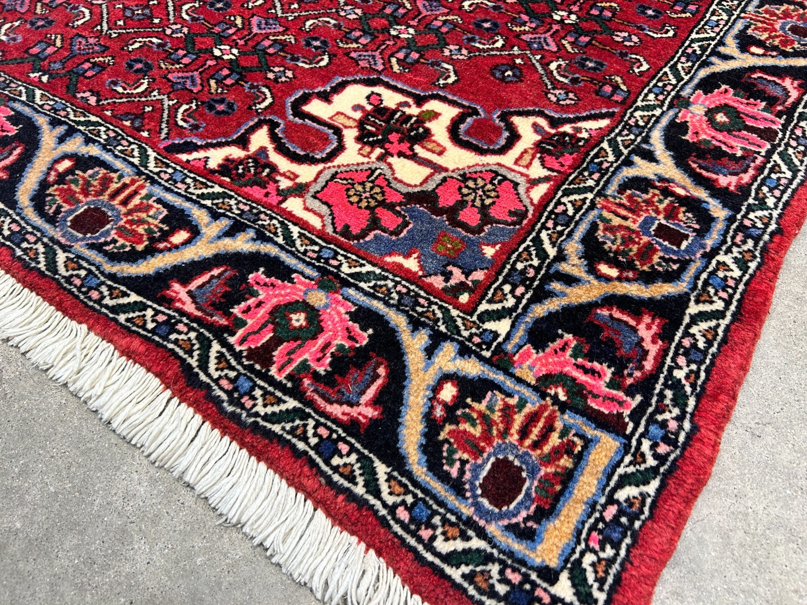 3'7"x5'3" Hand-Knotted 100% Wool Pile Persiane Tribal Bijare Rug