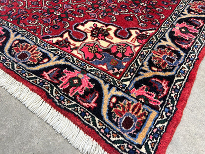 3'7"x5'3" Hand-Knotted 100% Wool Pile Persiane Tribal Bijare Rug