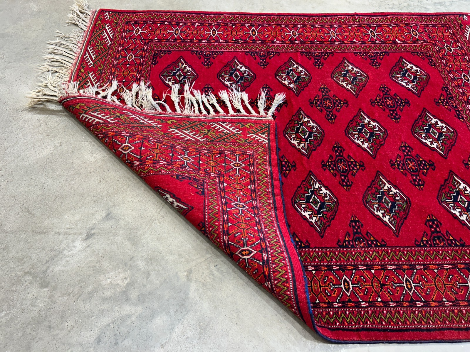 3'8"x4'8" Hand-Knotted 100% Wool Pile Bokhara Rug - Carpet