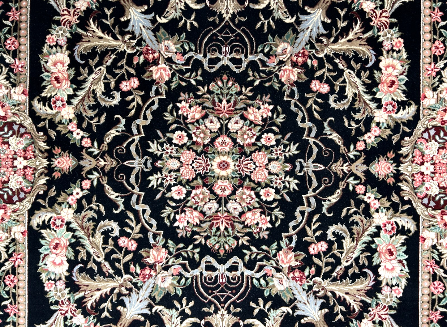 5'6"x8'6'' Hand-Knotted 100% Wool Pile Sino-Persiane Area Rug - Area Carpet