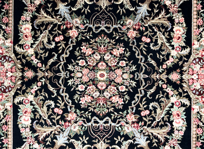 5'6"x8'6'' Hand-Knotted 100% Wool Pile Sino-Persiane Area Rug - Area Carpet