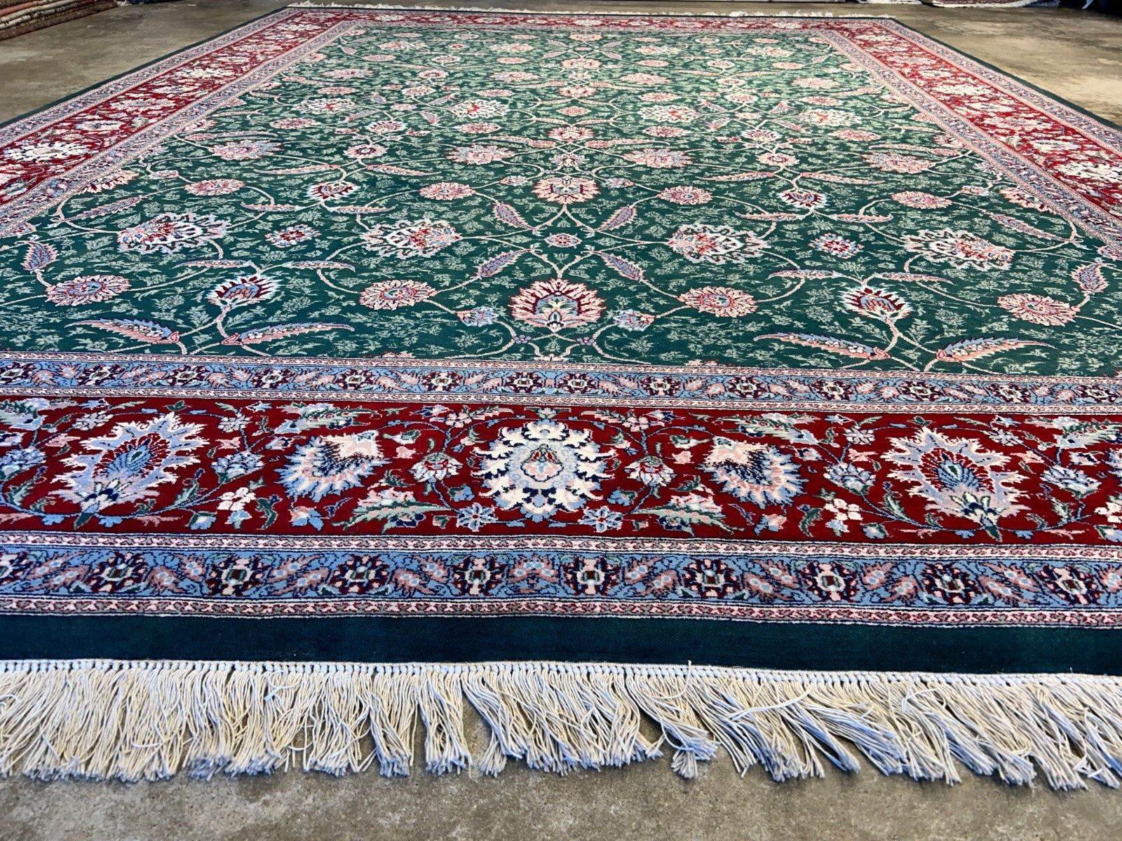 9'2"x12'8" Hand-Knotted 100% Wool Pile Oriental Rug