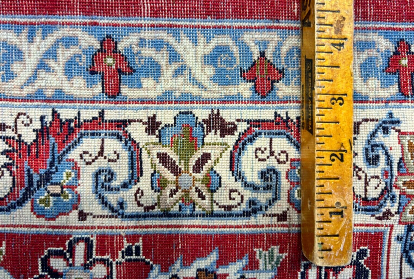 6'9"x10'1" Extra-Fine Hand-Knotted Wool & Silk Blend Isfahane Carpet - Area Rug