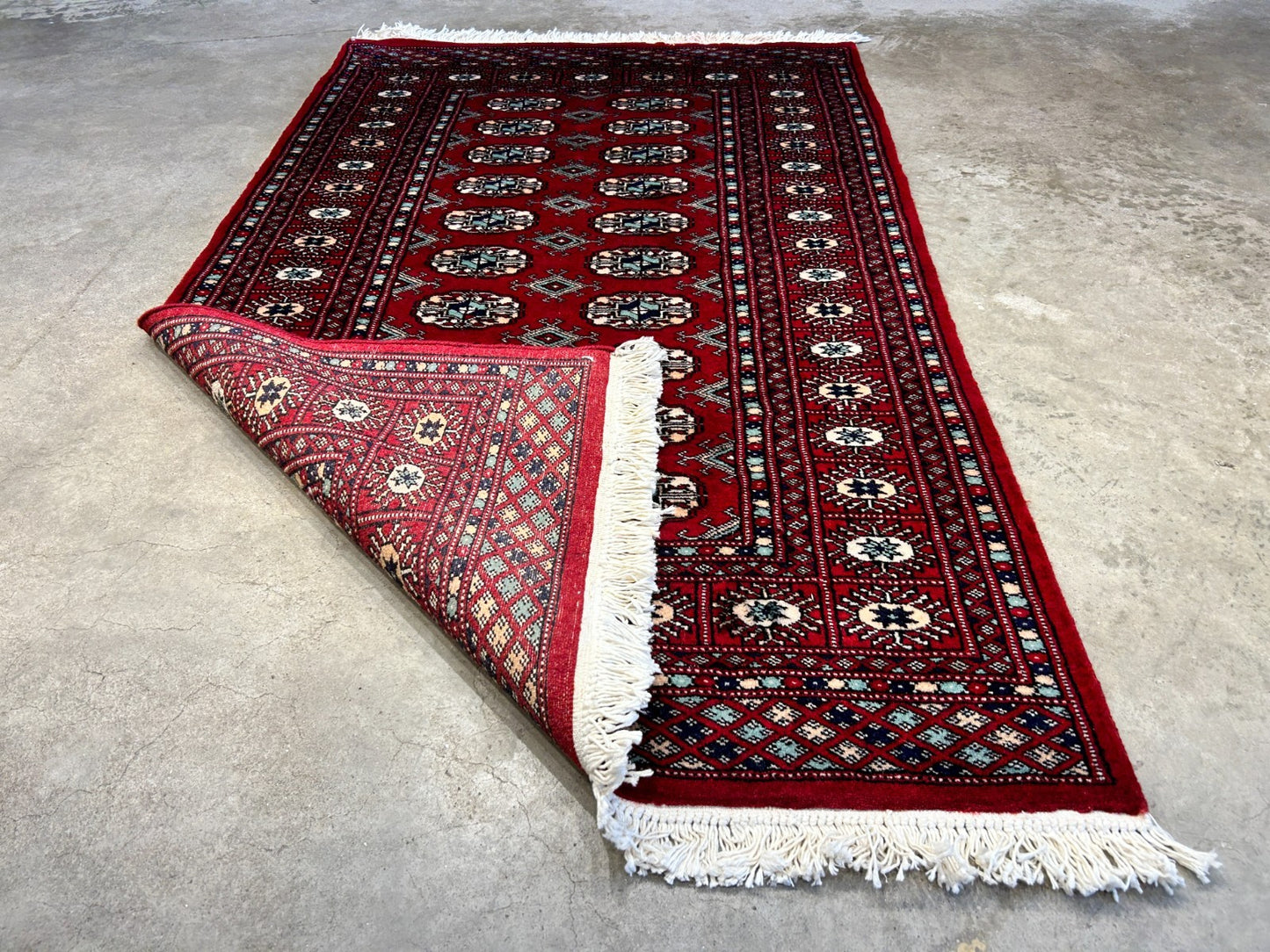 3'x5' Hand-Knotted 100% Wool Pile Bokhara Rug