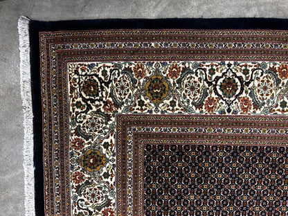 8'4"x11'2" Fine Hand-Knotted 100% Wool Pile Tabrize Fish Style Rug - Carpet