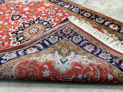 3'4"x5'0'' Fine Hand-Knotted Silk & Wool Tabrize Area Rug