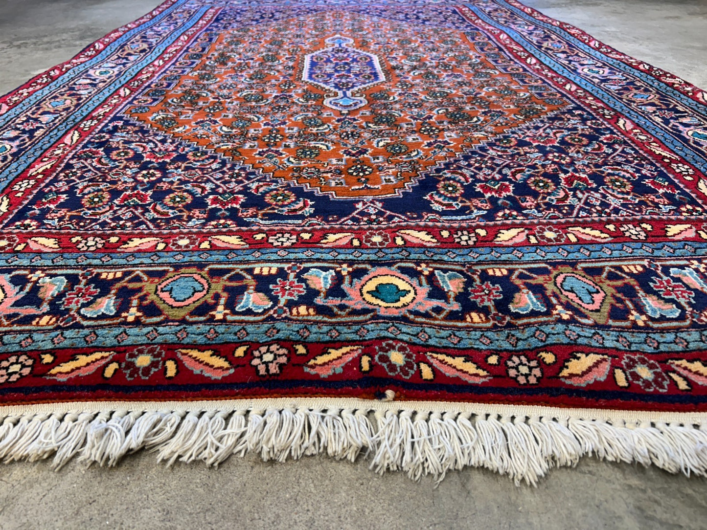 4'8"x7'2" Hand-Knotted 100% Wool Pile Bidjare Area Rug - Carpet
