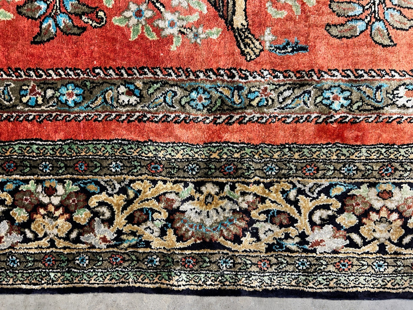 3'3"x5'7" Exquisite Fine Hand-Knotted 100% Silk Tree of Life Area Rug