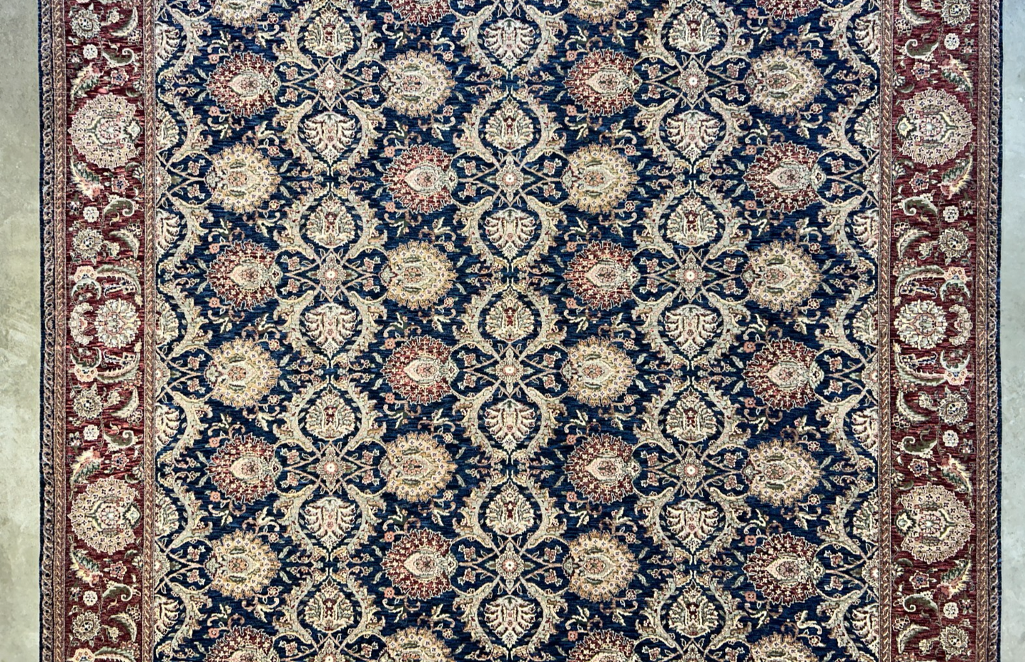 9'x12'2" Hand-Knotted 100% Wool Pile Oriental Rug