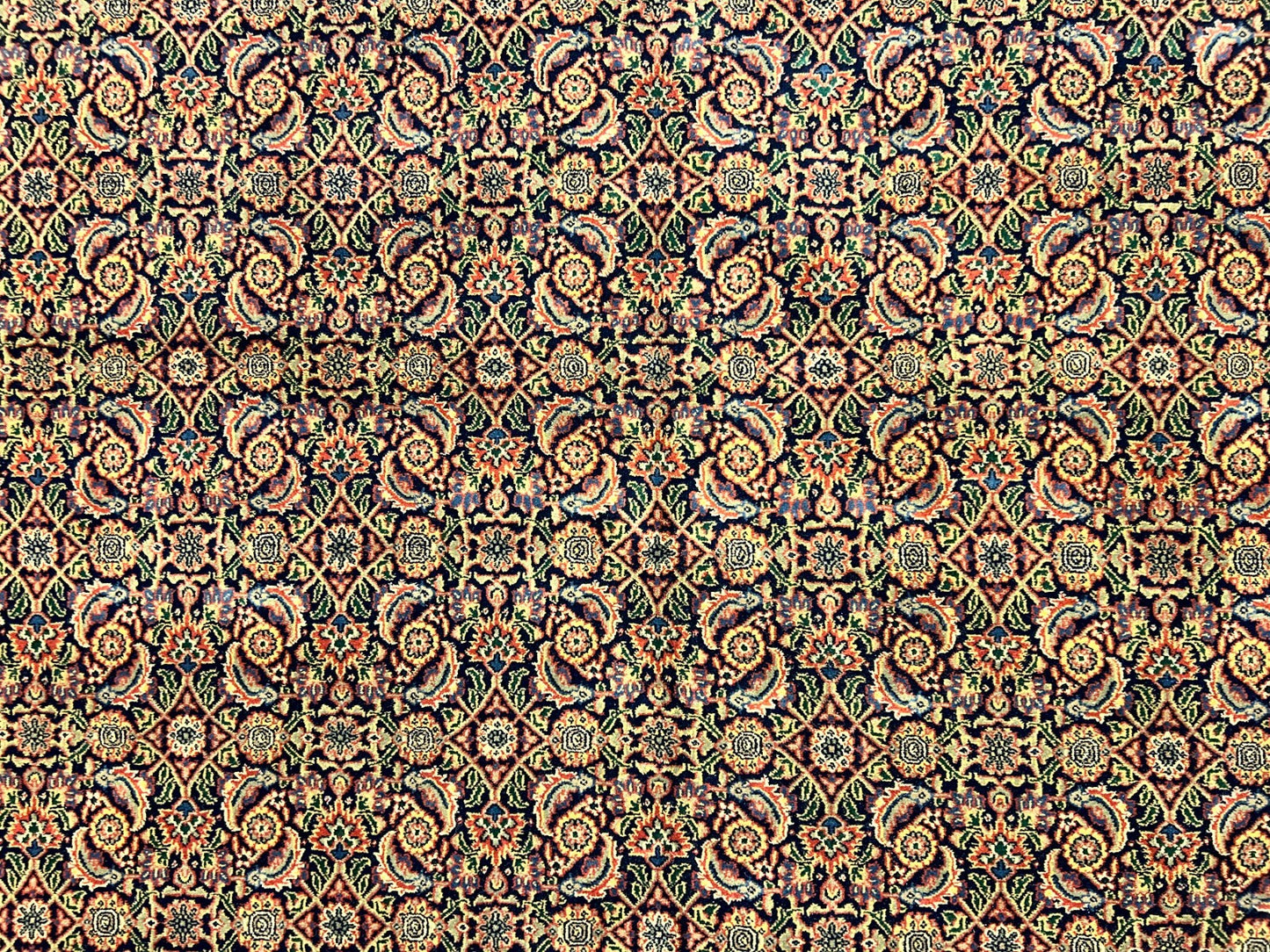 9'x12' Fine Hand-Knotted 100% Wool Pile Herati Design Carpet - Area Rug