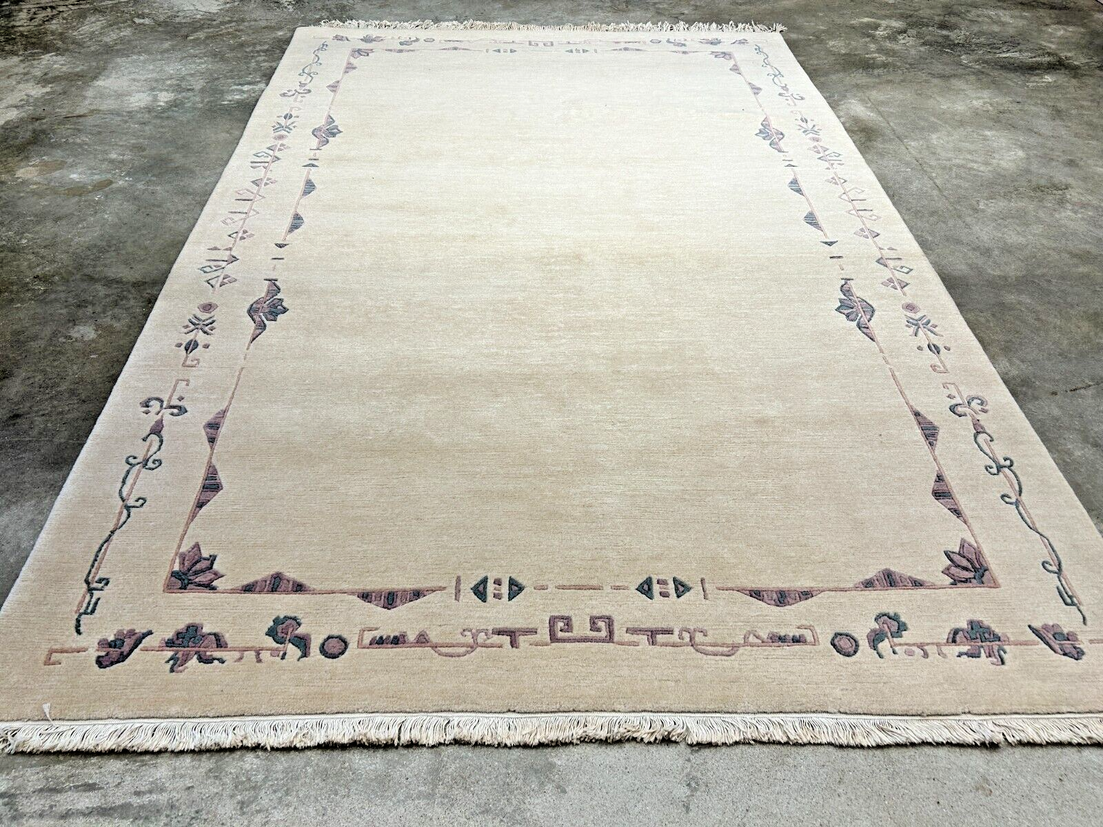 6'7"x9'10" Hand-Knotted 100% Wool Pile Indo-Nepali Carpet - Area Rug