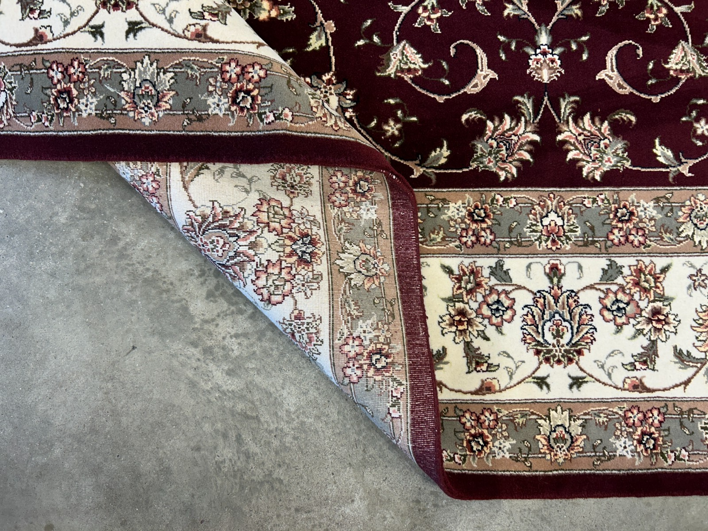 9'x12' Hand-Knotted Wool & Silk Pile SinoPersian Rug