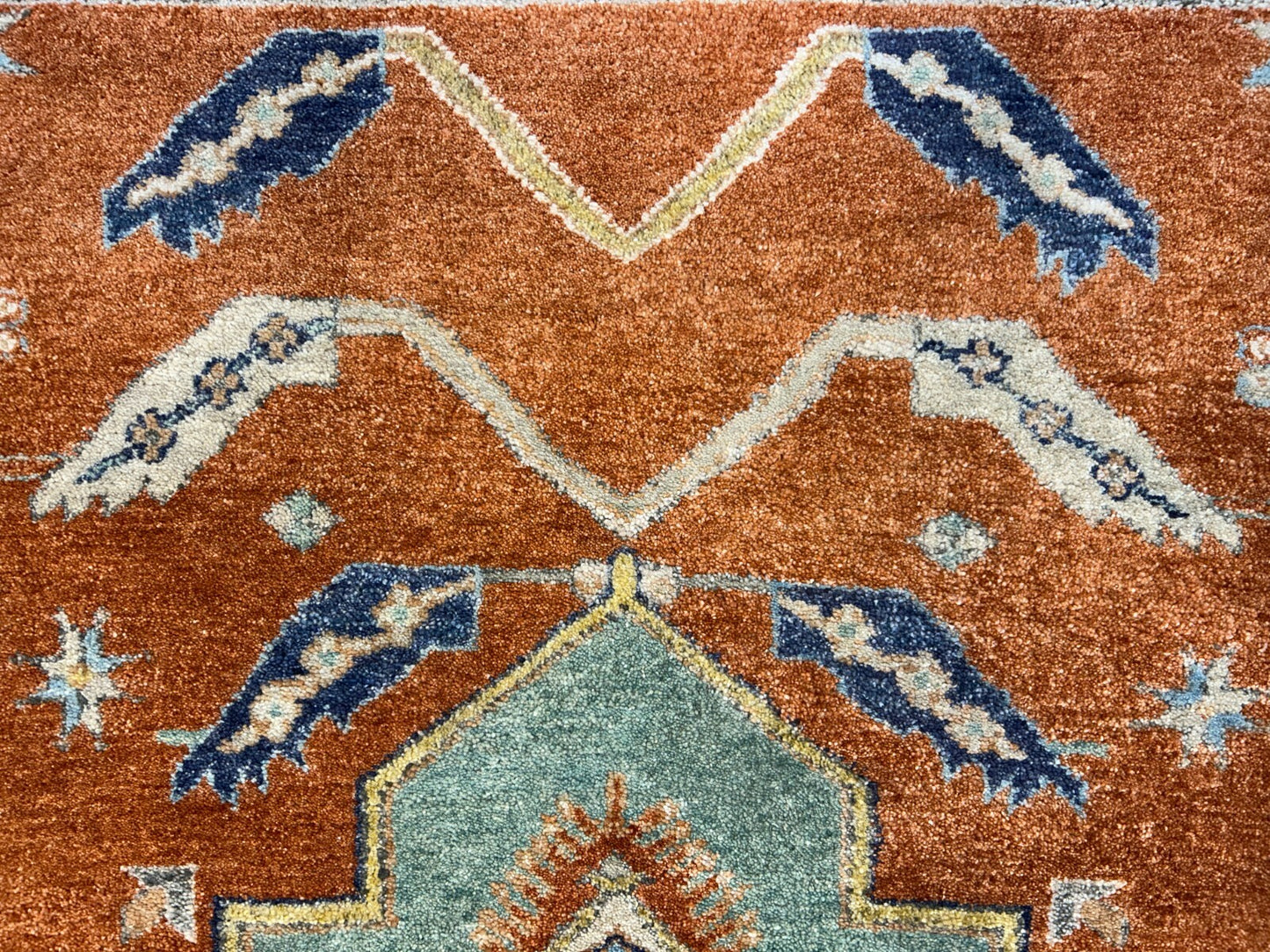 9'2"x11'11" Hand-Knotted 100%  Wool Pile IndoSerapi Rug