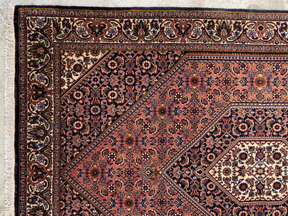 3'7"x5'7" Hand-Knotted 100% Wool Pile Bijare Carpet - Area Rug