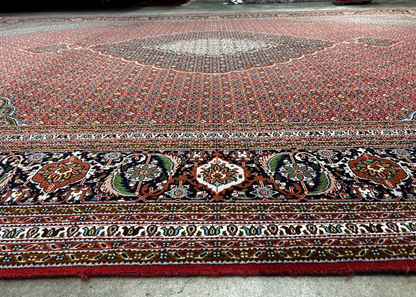 8'8"x11'3" One-Of-a-Kind Hand-Knotted Silk & Wool Tabrize Fish Style Rug