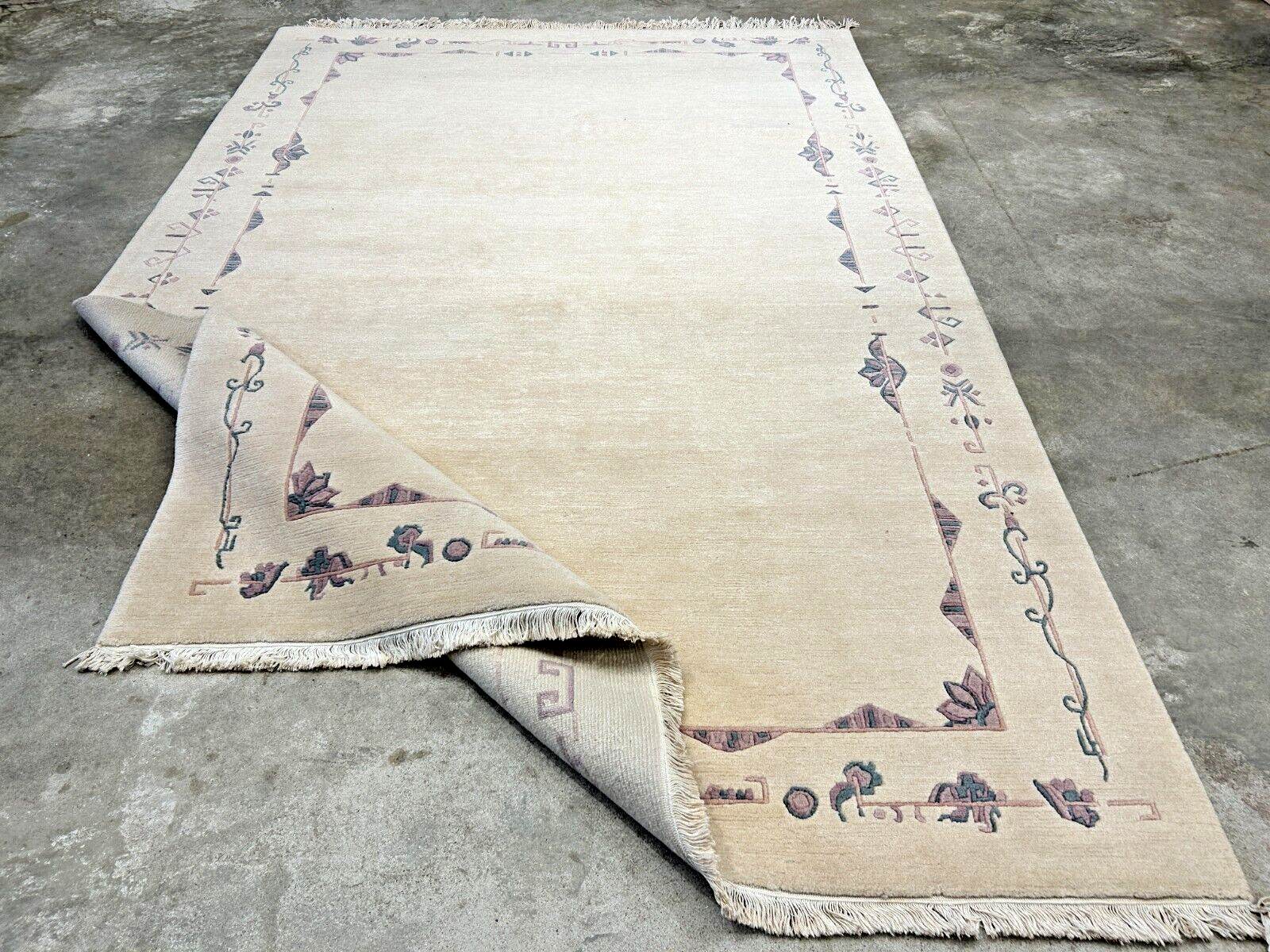 6'7"x9'10" Hand-Knotted 100% Wool Pile Indo-Nepali Carpet - Area Rug