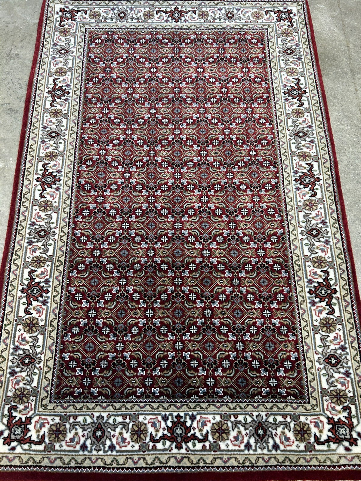 3'2"x5' Hand-Knotted Wool & Silk Tabrize Mahi Rug - Area Carpet