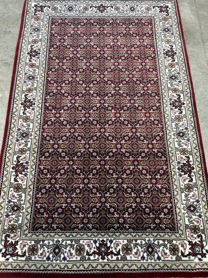 3'2"x5' Hand-Knotted Wool & Silk Tabrize Mahi Rug - Area Carpet