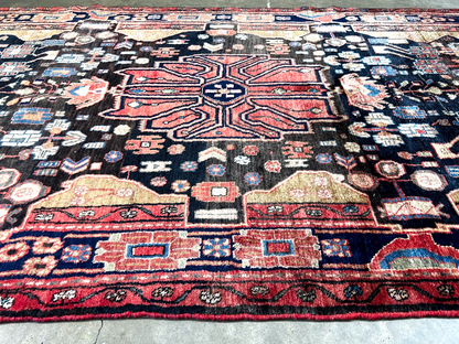 5'3" x 9'11" Hand-Knotted 100% Lamb Wool Pile Nahavande Area Rug - Carpet