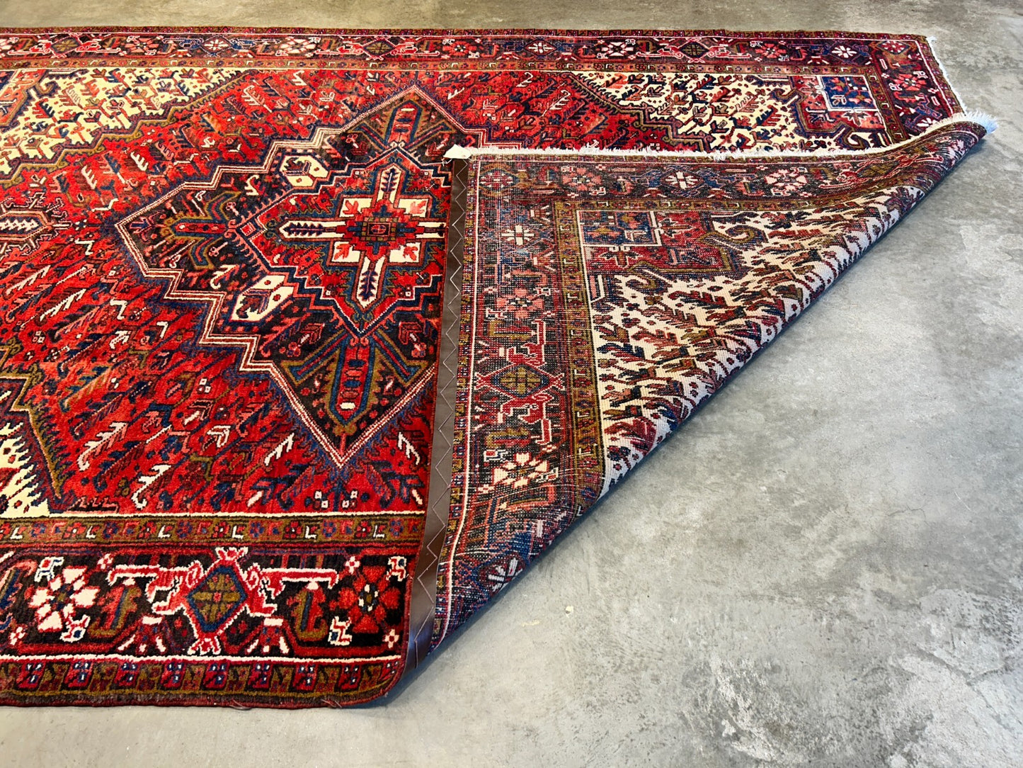 7'9"x11'2" Hand-Knotted 100% Wool Pile Herize Rug