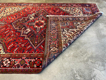 7'9"x11'2" Hand-Knotted 100% Wool Pile Herize Rug