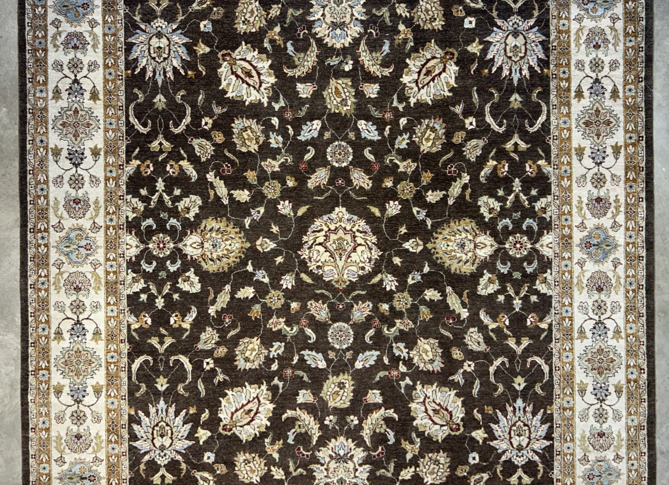 9'x11'10" Hand-Knotted 100% Wool Pile Pishawar Rug