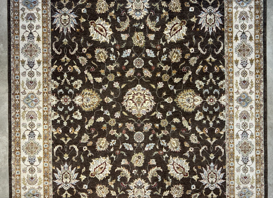 9'x11'10" Hand-Knotted 100% Wool Pile Pishawar Rug