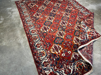 7'0"x9'11" Hand-Knotted 100% Lamb Wool Bakhtiarie Carpet - Area Rug