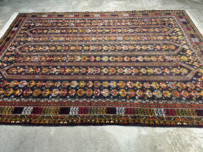 6'5"x8'9" Hand-Knotted 100% Wool Pile Balouchi Carpet - Area Rug