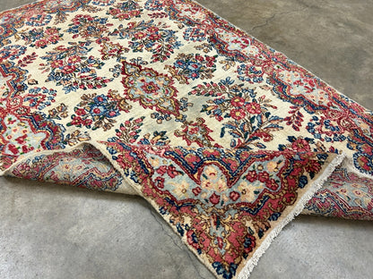 2'11"x5'1" Antique Hand-Knotted 100% Wool Pile Kermane Area Rug - Carpet