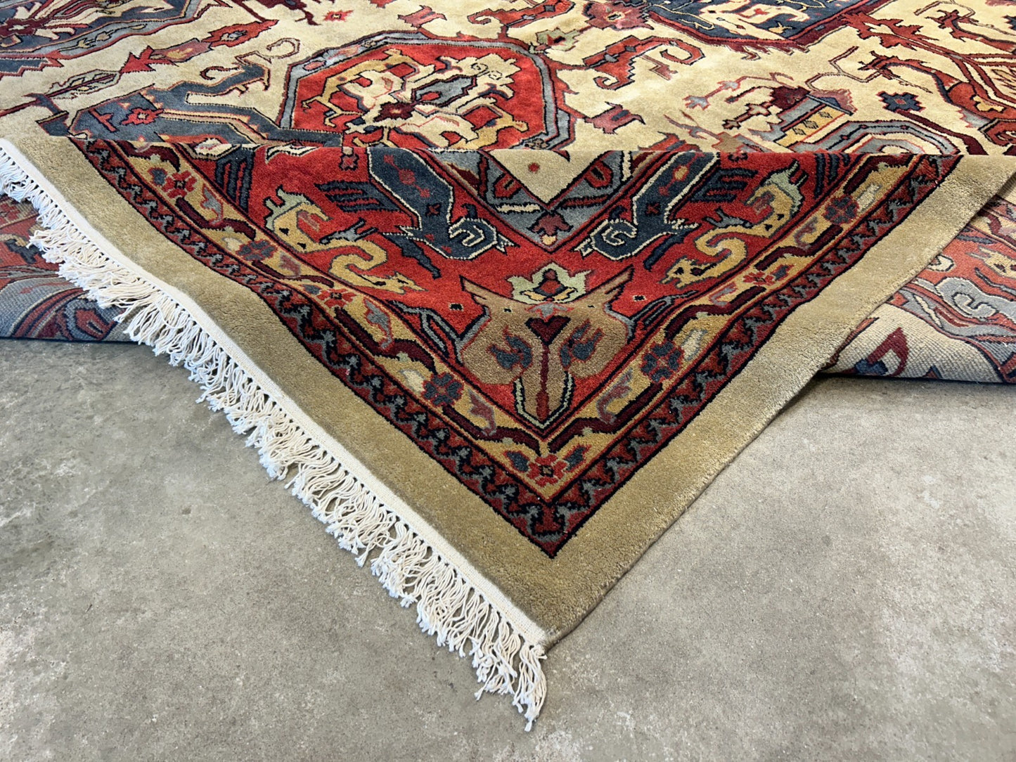 10'2"x13'11" Hand-Knotted 100% Wool Pile IndoHeriz Rug