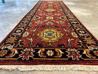 2'6"x8'1" Hand-Knotted 100% Wool Pile Runner Rug - Carpet