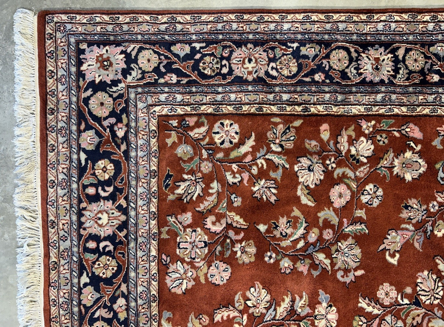 8’1”x9’11” Hand-Knotted 100% Wool Pile Oriental Area Rug - Carpet