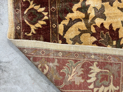 6'6"x9'6'' Hand-Knotted Indian Wool Pile Handmade Area Rug - Carpet