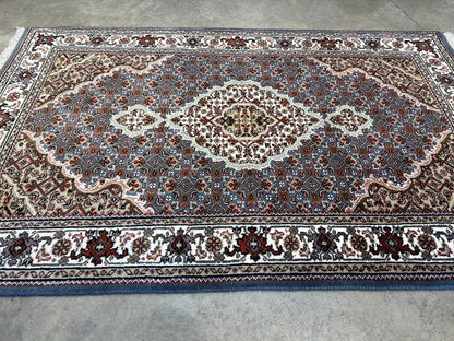 3'1"x4'10" Hand-Knotted Wool & Silk Pile Tabrize Mahi Rug