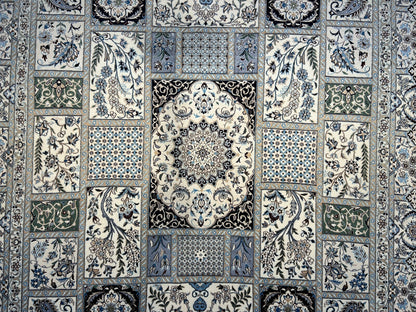 6'9"x10'2" Extra Fine Hand-Knotted Wool & Silk Habibian Naine Rug - Area Carpet