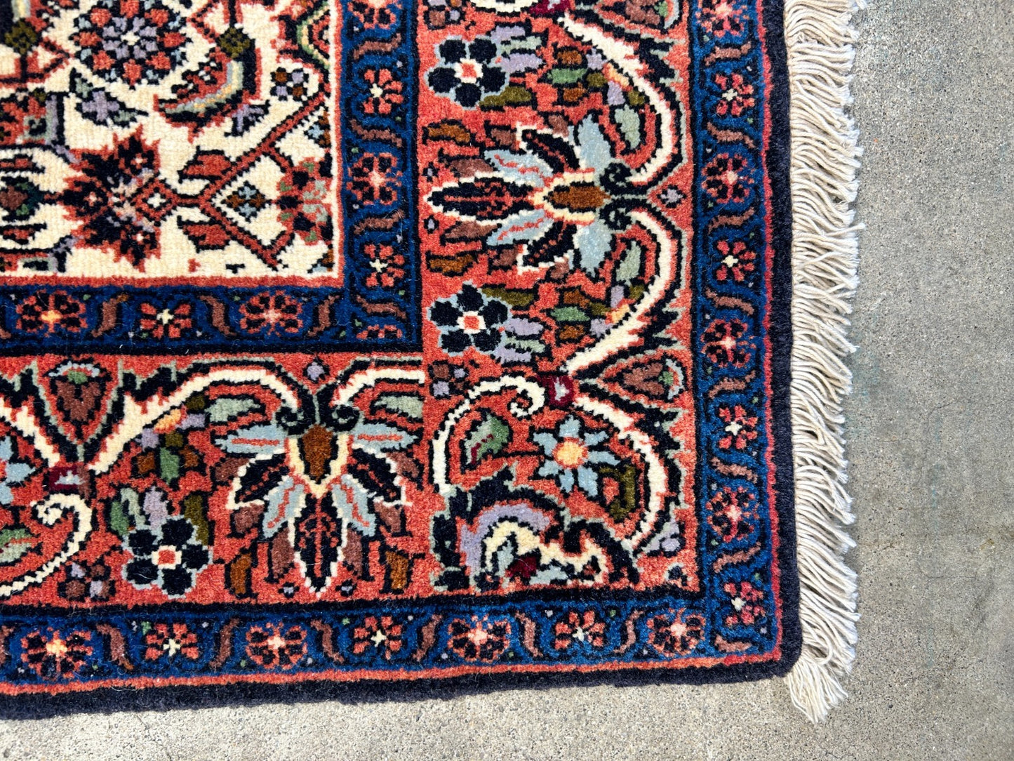 3'7"x5'8" Hand-Knotted 100% Wool Pile Persiane Bijare Rug