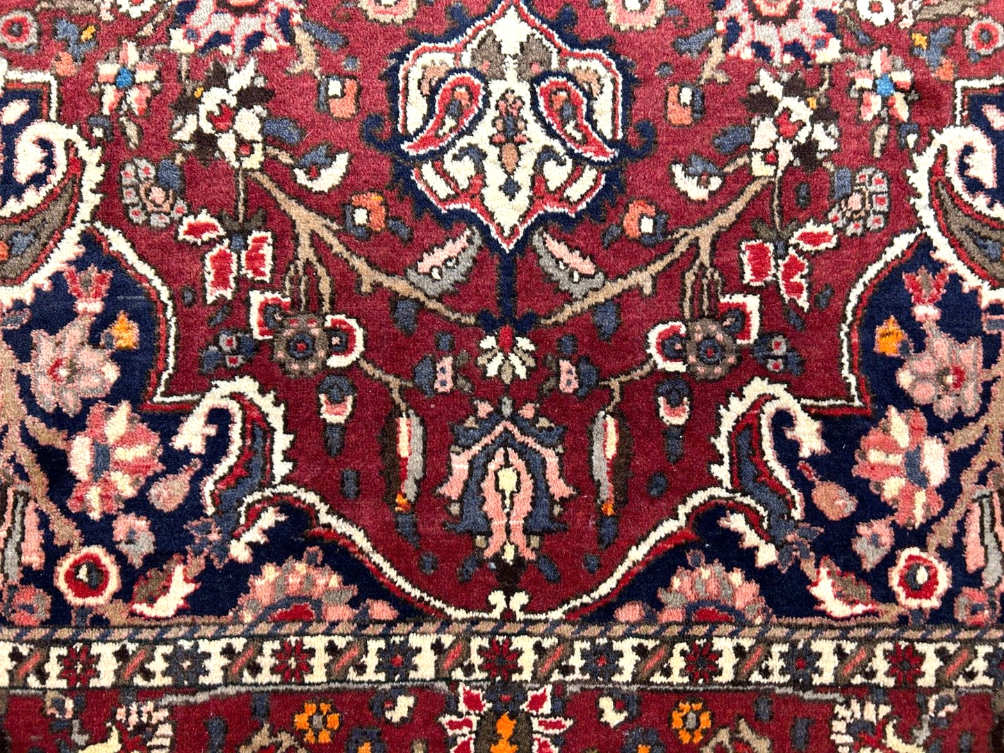 7'0"x10'3" Hand-Knotted 100% Wool Pile Bakhtiarie Carpet - Area Rug