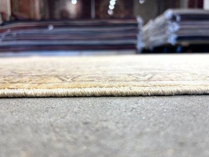 6'6"x9'6" Hand-Knotted 100% Wool Pile Afghan Carpet - Area Rug