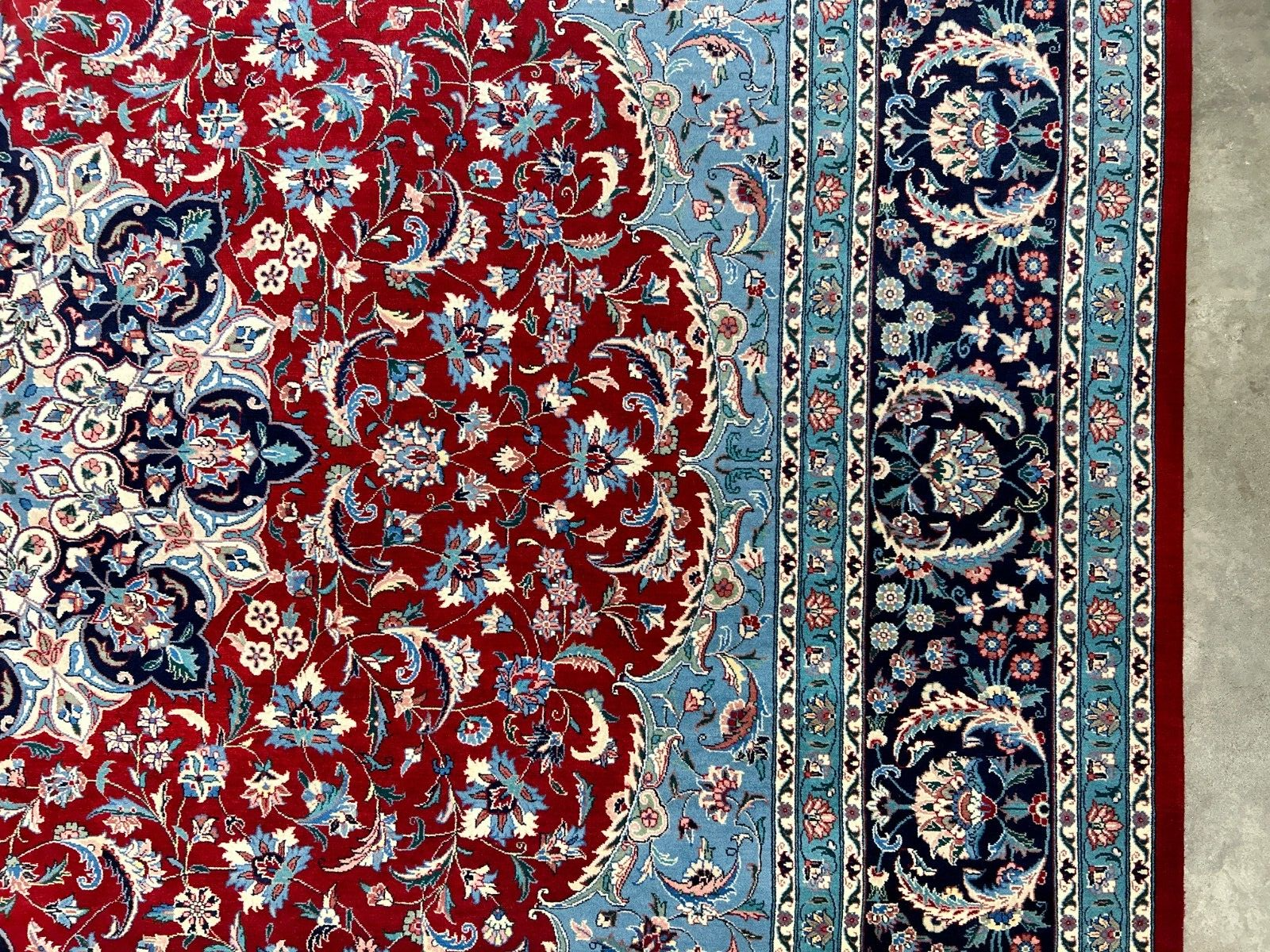 9'1" x 11'11" Very Fine Hand-Knotted 100% Wool Carpet - Tabrize Design Area Rug